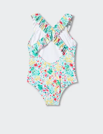 Costum de baie Mango Kids, floral print