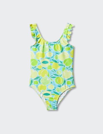 Costum de baie Mango Kids, verde