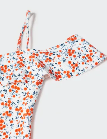 Costum de baie Mango Kids, floral print