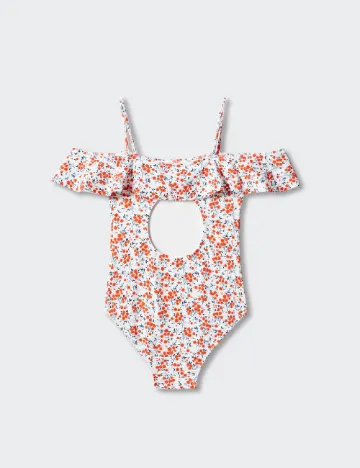 Costum de baie Mango Kids, floral print