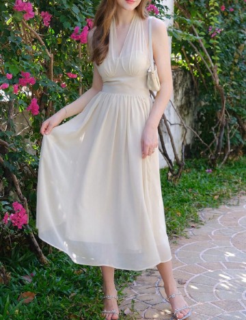 Rochie medie SHEIN, crem
