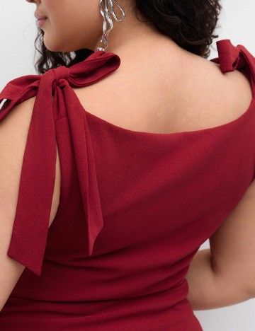 Rochie scurta Cider Plus Size, rosu