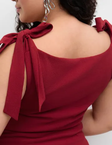 Rochie scurta Cider Plus Size, rosu