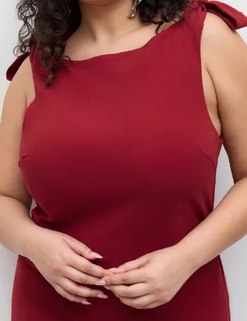 Rochie scurta Cider Plus Size, rosu