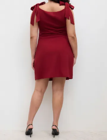 Rochie scurta Cider Plus Size, rosu