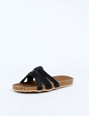 Slapi SHEIN, negru Negru