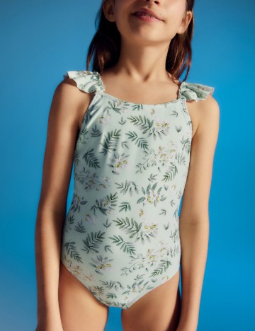 Costum de baie Mango Kids, verde