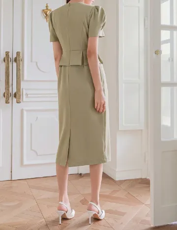 Rochie medie Dazy, verde