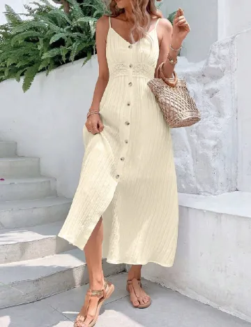 Rochie lunga SHEIN, crem