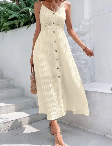 Rochie lunga SHEIN, crem