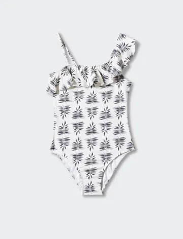 Costum de baie Mango Kids, ecru