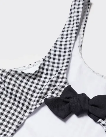 Costum de baie Mango Kids, alb/negru