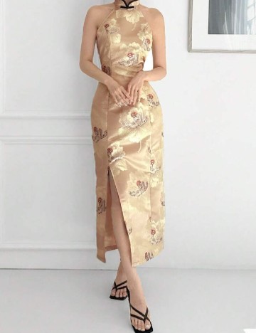 Rochie lunga SHEIN, crem