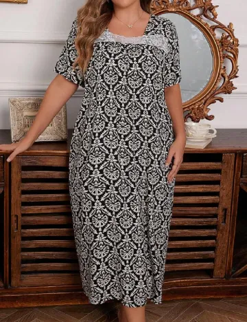 Rochie de noapte SHEIN CURVE, negru