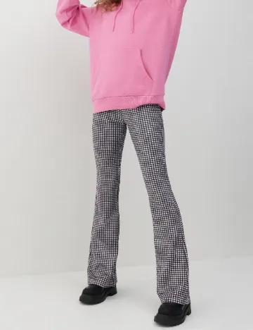 Pantaloni Reserved, alb/negru