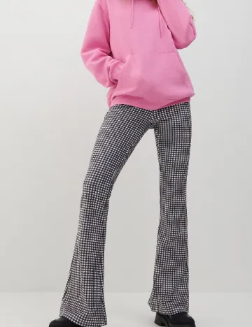Pantaloni Reserved, alb/negru