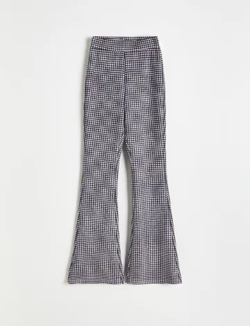 Pantaloni Reserved, alb/negru