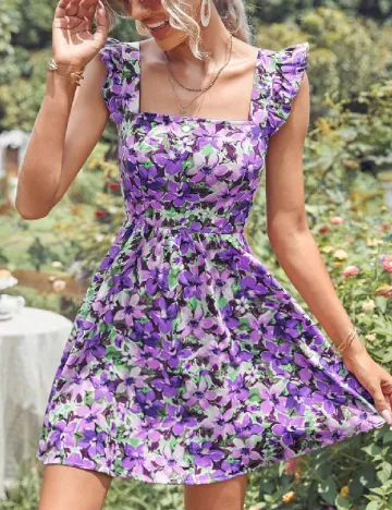 Rochie scurta SHEIN, floral print