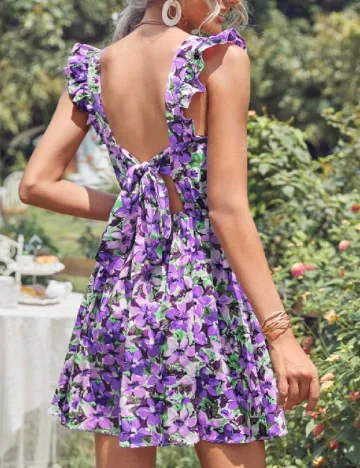 Rochie scurta SHEIN, floral print