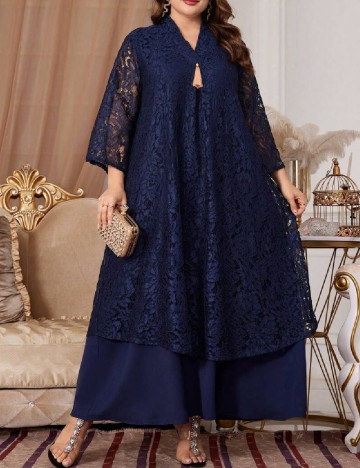 Rochie lunga SHEIN CURVE, bleumarin