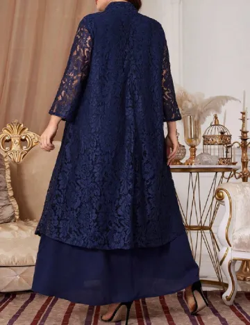 Rochie lunga SHEIN CURVE, bleumarin