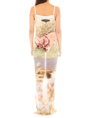 Rochie lunga Basic Pleasure Mode, mix culori