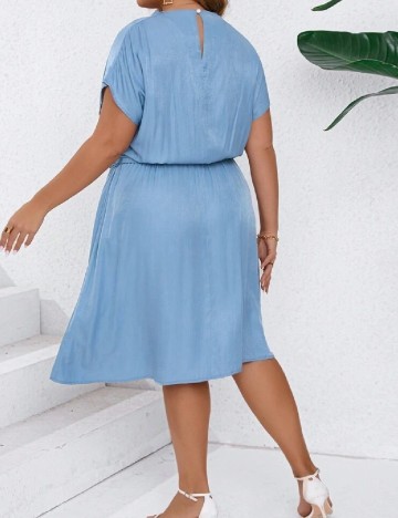 Rochie medie SHEIN CURVE, albastru