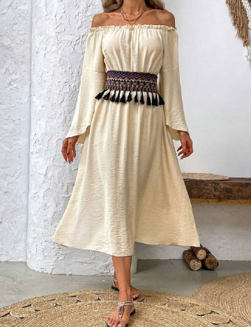 Rochie medie SHEIN, crem