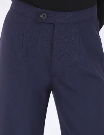 Pantaloni Pull&Bear, bleumarin