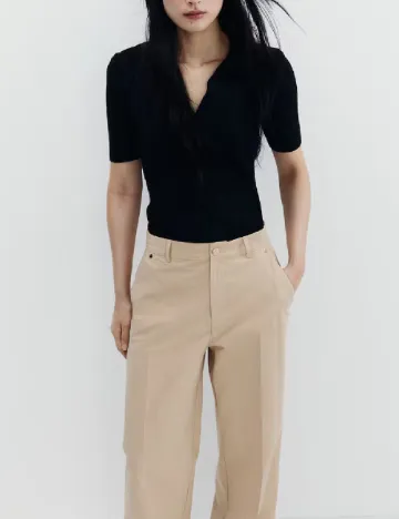 Pantaloni H&M, crem
