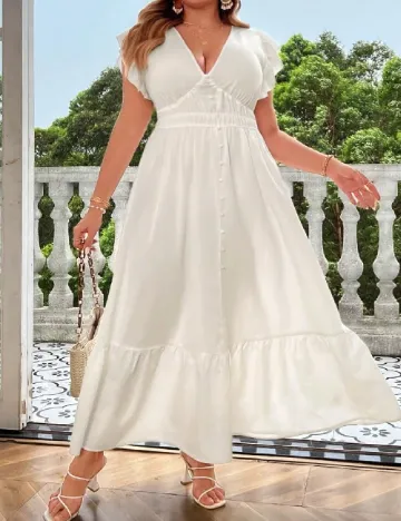 Rochie lunga SHEIN CURVE, alb