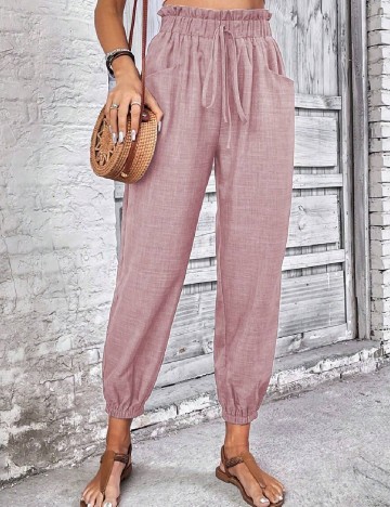 Pantaloni SHEIN, roz