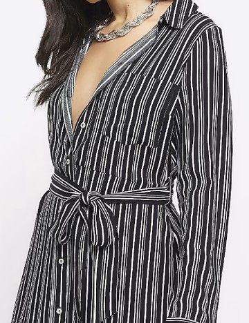 Rochie medie River Island, alb/negru
