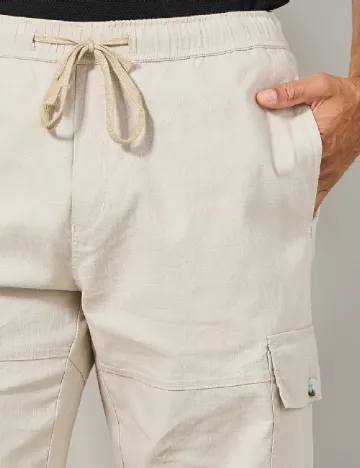 Pantaloni Styli, crem