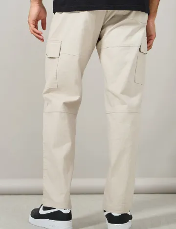 Pantaloni Styli, crem