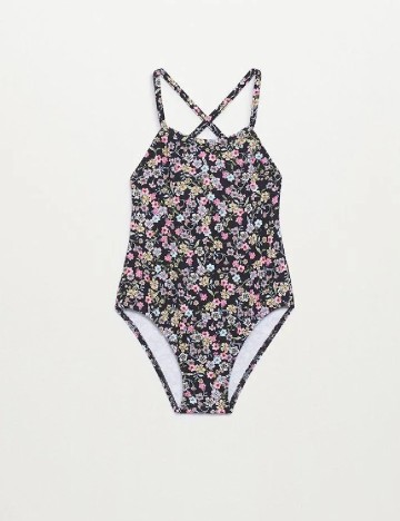 Costum de baie Mango Kids, floral print