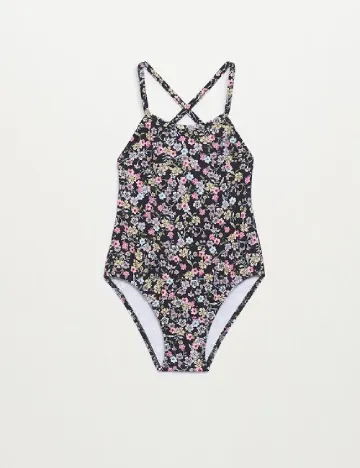 Costum de baie Mango Kids, floral print