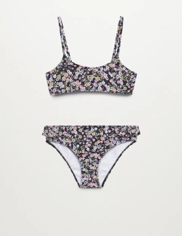 Costum de baie Mango Kids, floral print