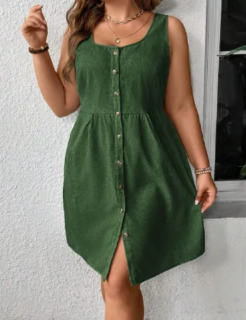 Rochie scurta SHEIN CURVE, verde