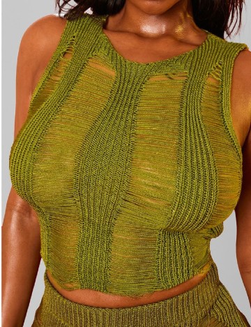 Top PRETTYLITTLETHING, verde