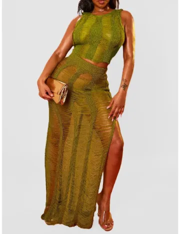 Top PRETTYLITTLETHING, verde
