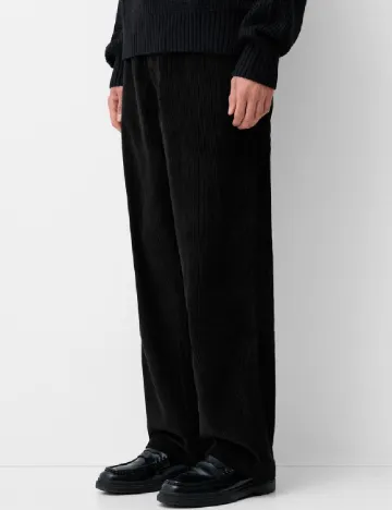 Pantaloni Bershka, negru Negru