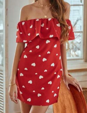Rochie scurta SHEIN, rosu