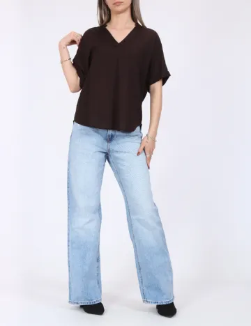 Bluza Vero Moda, maro inchis