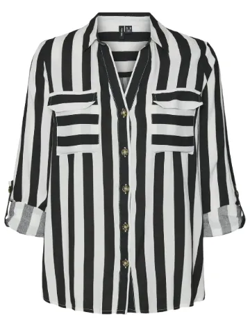 Camasa Vero Moda, alb/negru