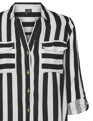Camasa Vero Moda, alb/negru