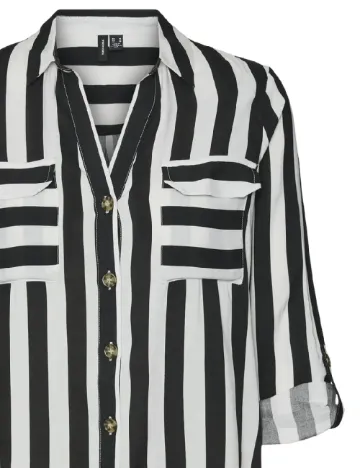 Camasa Vero Moda, alb/negru