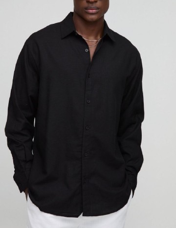Camasa Oversize Boohoo MAN, negru