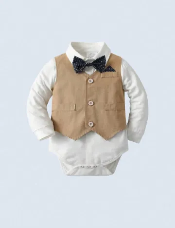 Compleu Shein Kids, alb/maro