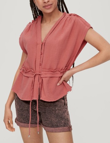 Bluza Q/S, roz pudra